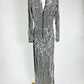 Vintage Alyce Designs Black and White Sequin Dress