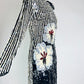 Vintage Alyce Designs Black and White Sequin Dress
