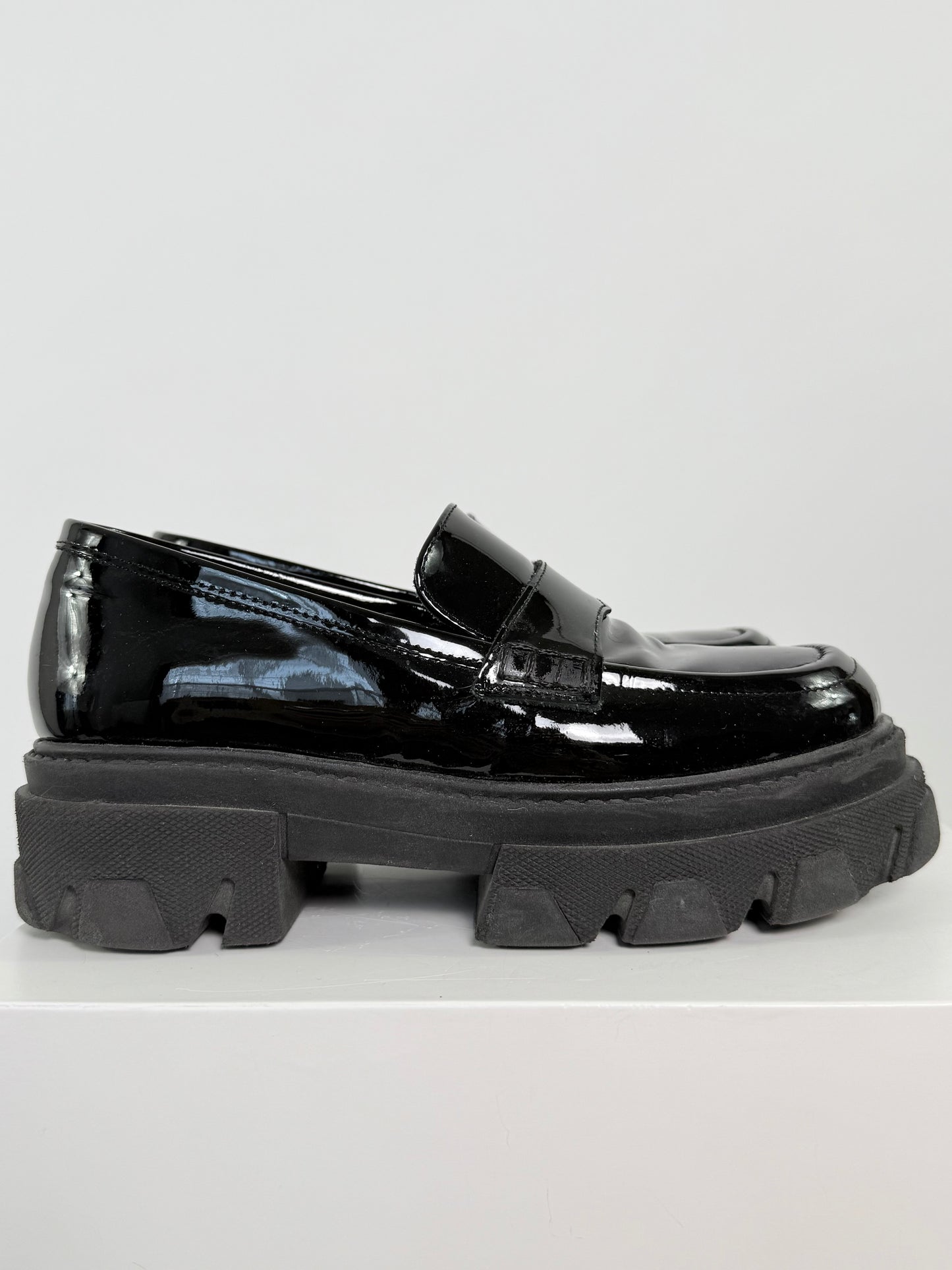 Alohas Black Patent Leather Loafer