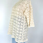 Vintage Cream Crochet Top-Mini Dress