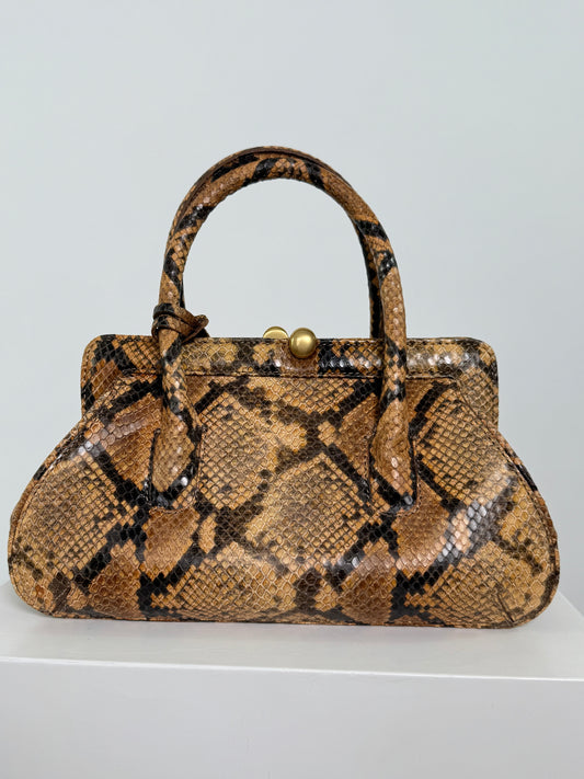 Vintage Brahmin Python Print Bag