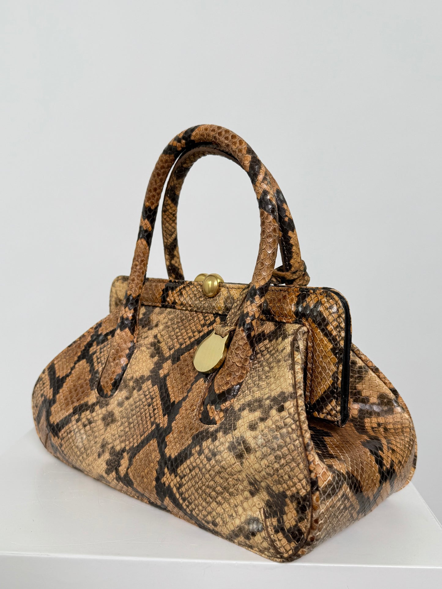 Vintage Brahmin Python Print Bag