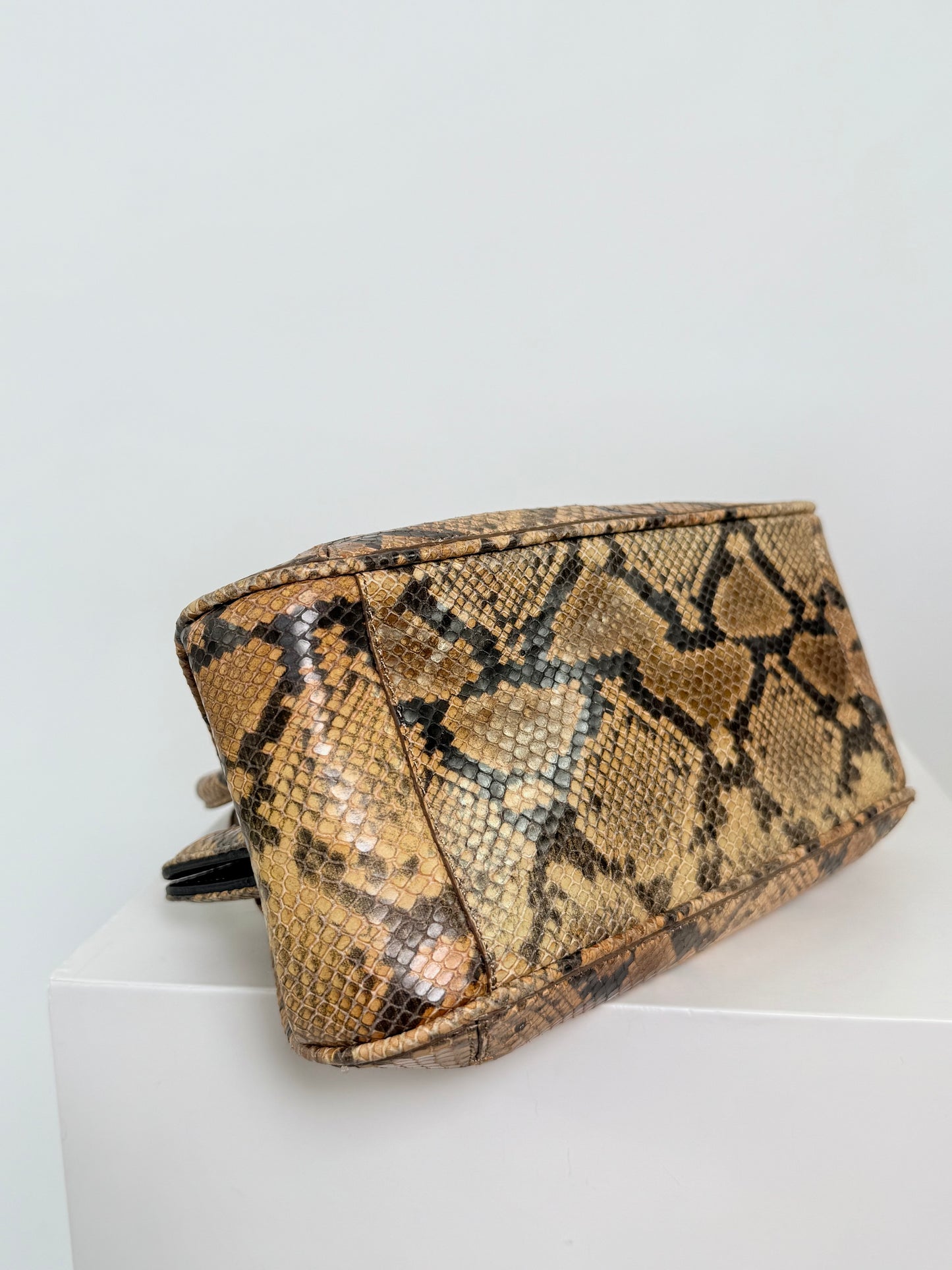 Vintage Brahmin Python Print Bag