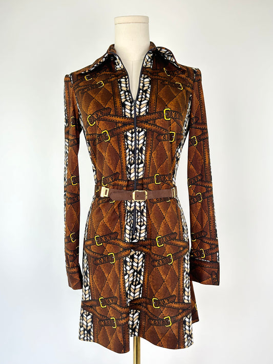 Vintage Korelia Belted Buckle Dress