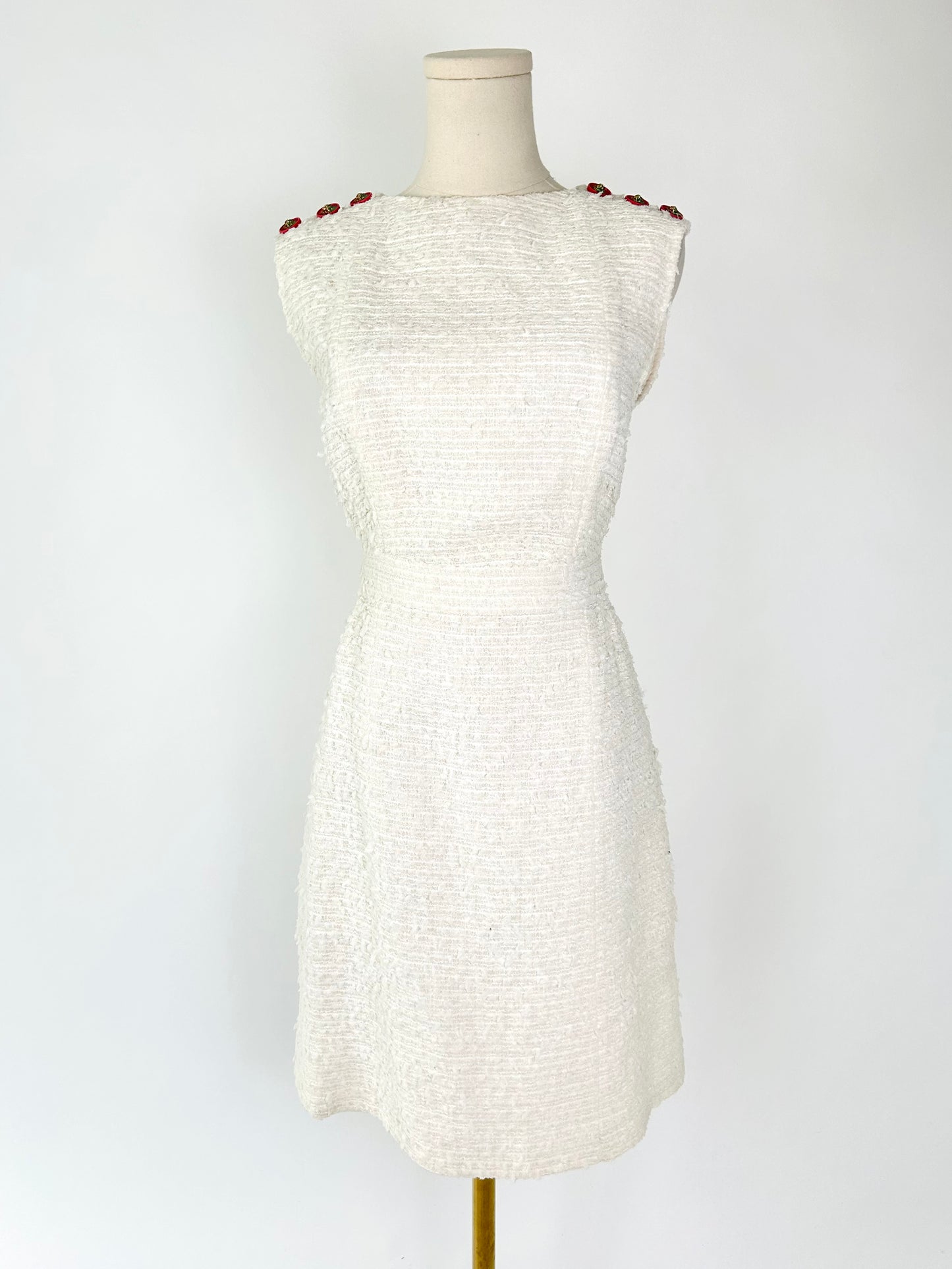 Chanel  Off White Tweed Dress