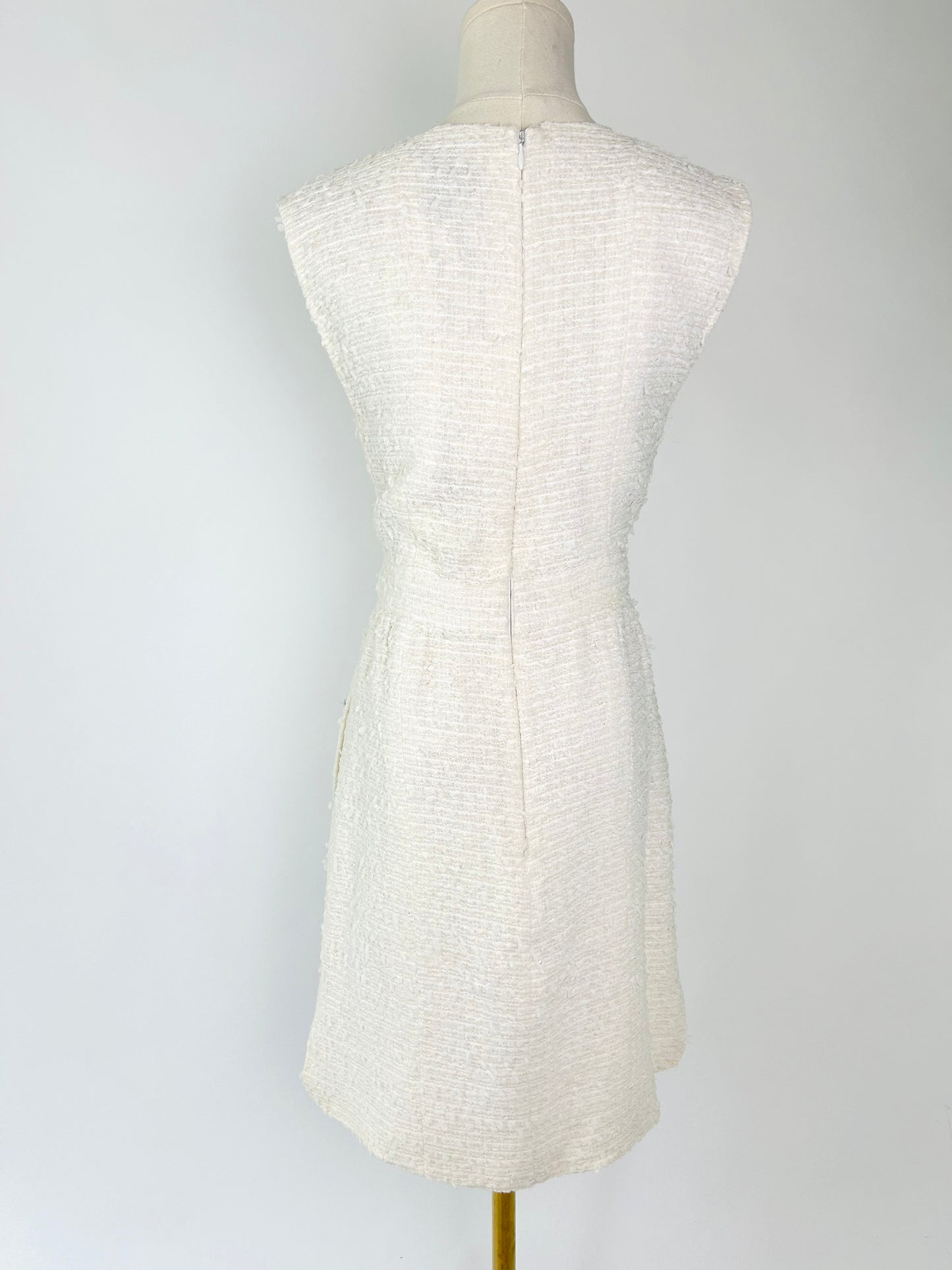 Chanel  Off White Tweed Dress
