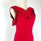 Chanel Red Tweed Fringe Dress 2014 Runway