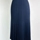 Vintage Oscar De La Renta Navy Pleated Skirt