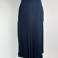 Vintage Oscar De La Renta Navy Pleated Skirt