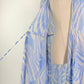 Misa Abstract Light Blue Zebra Wrap Dress