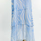 Misa Abstract Light Blue Zebra Wrap Dress