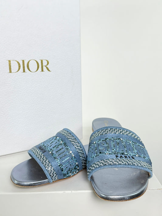 Christian Dior Oway Blue Slide