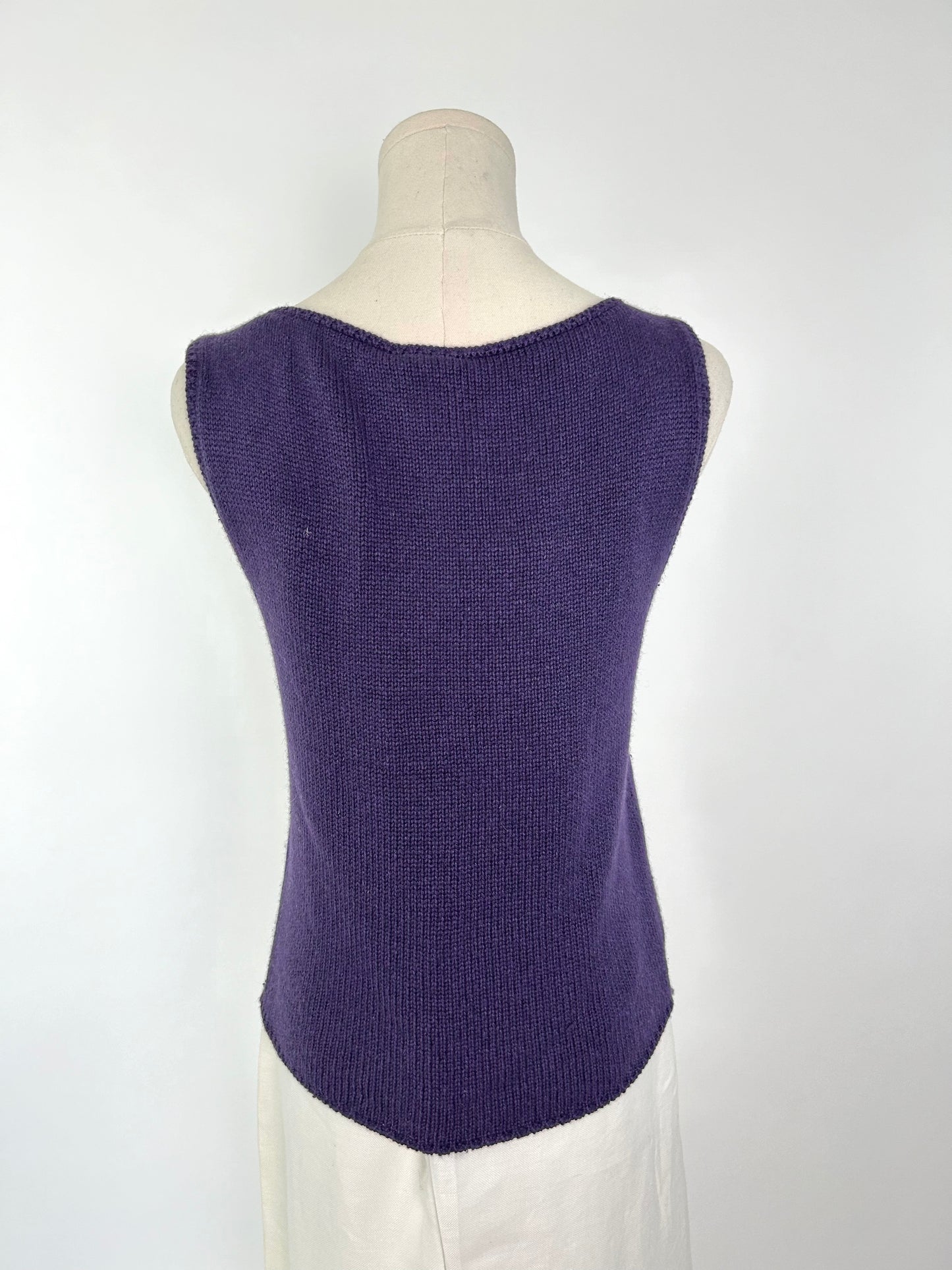 Chanel Purple Sweater Tank Top