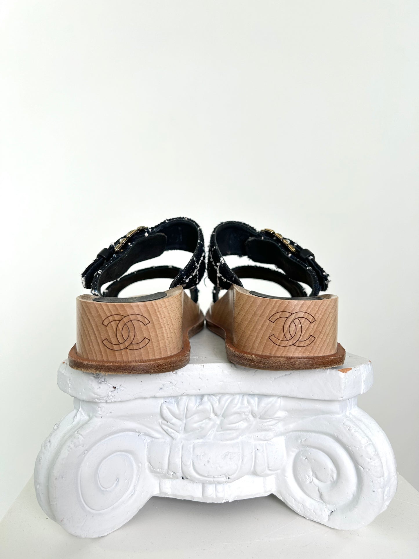 Chanel Black and White Sandal
