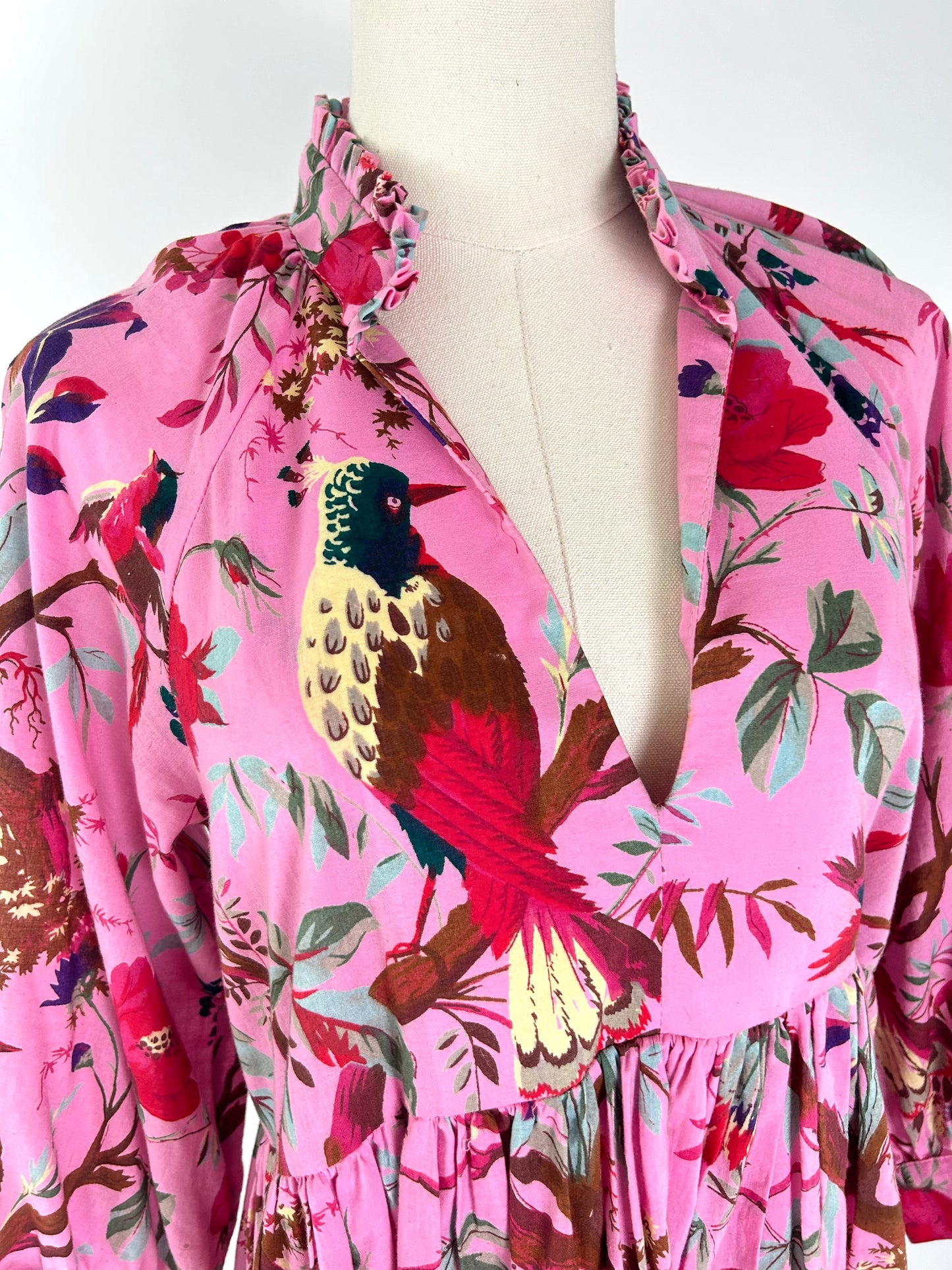 Custom Birds of Paradise Pink Dress