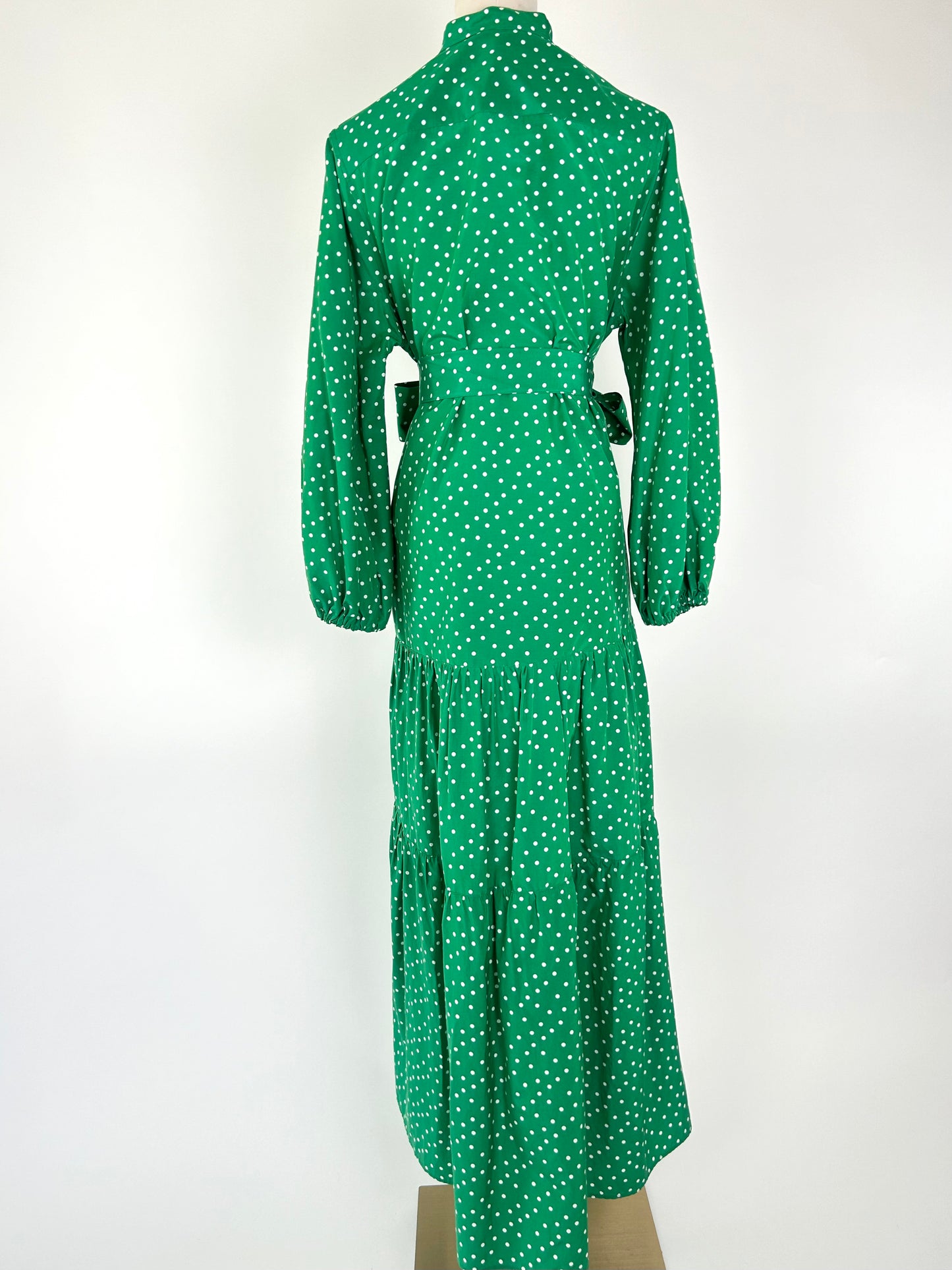 Ann Mashburn Green and White Dot Dress