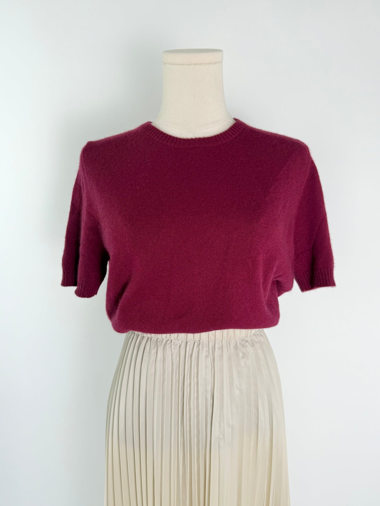 Vintage Lord & Taylor Two Ply Maroon Cashmere sweater