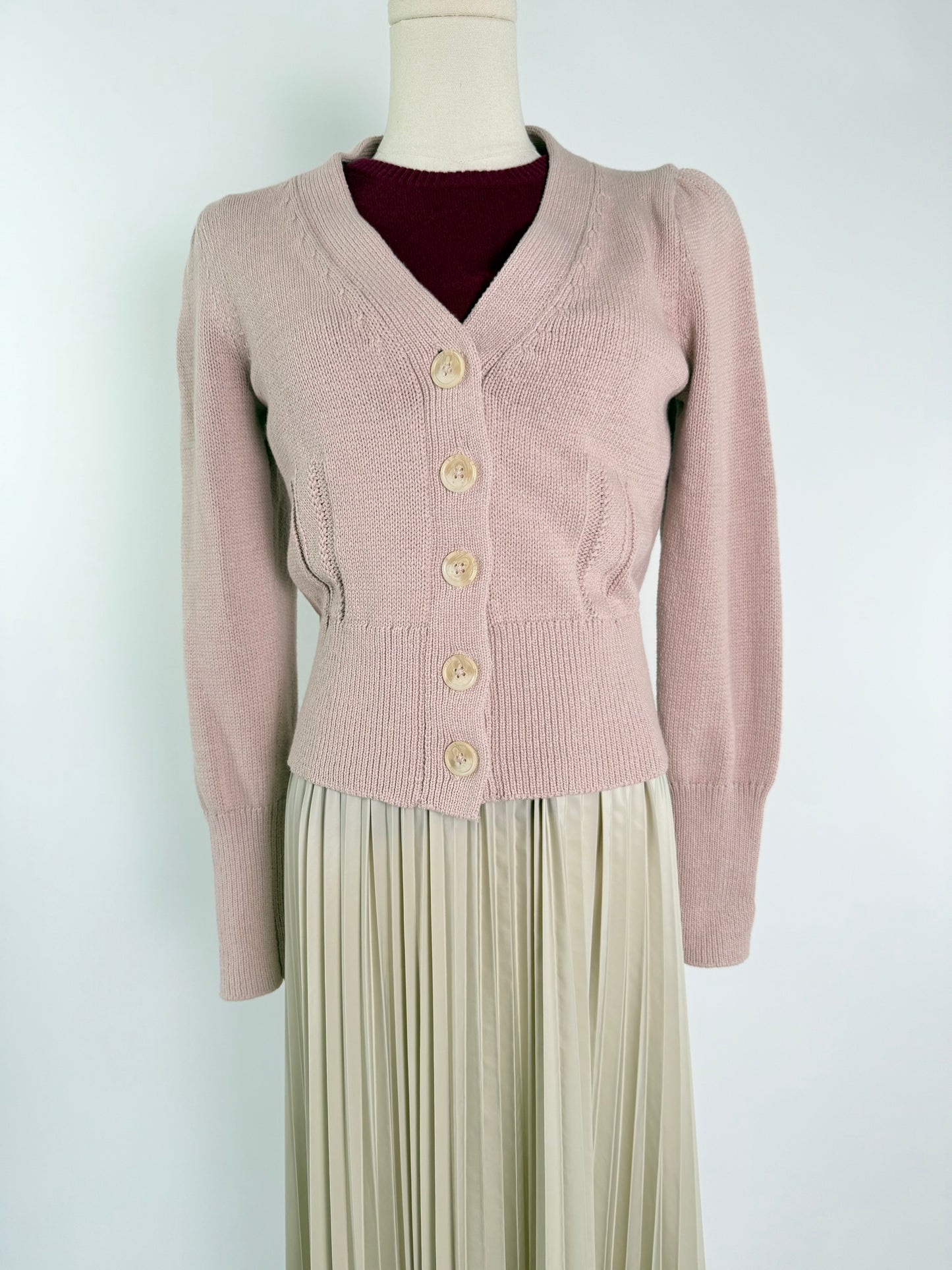 White Warren Cotton Mauve Sweater