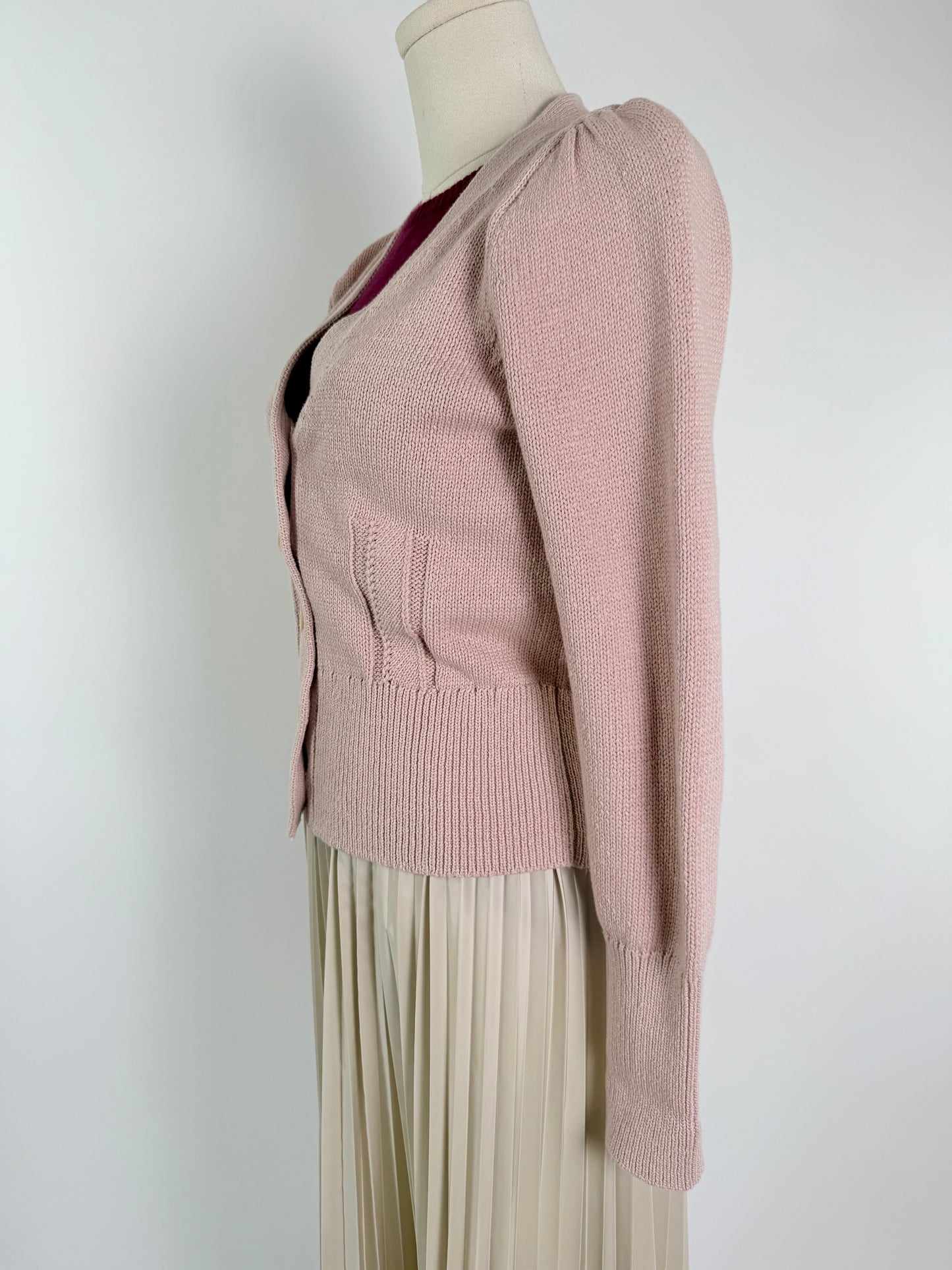 White Warren Cotton Mauve Sweater