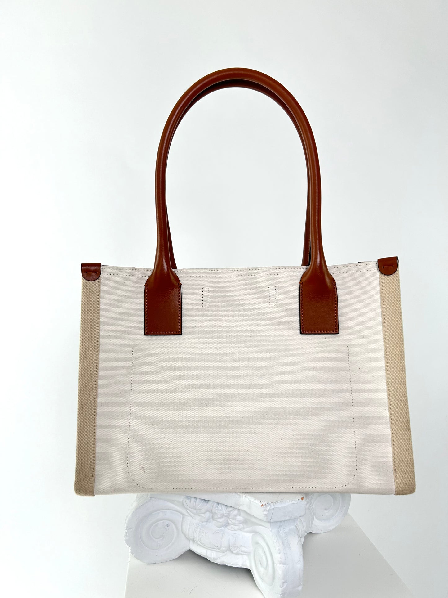 Christian Louboutin White Canvas Handbag