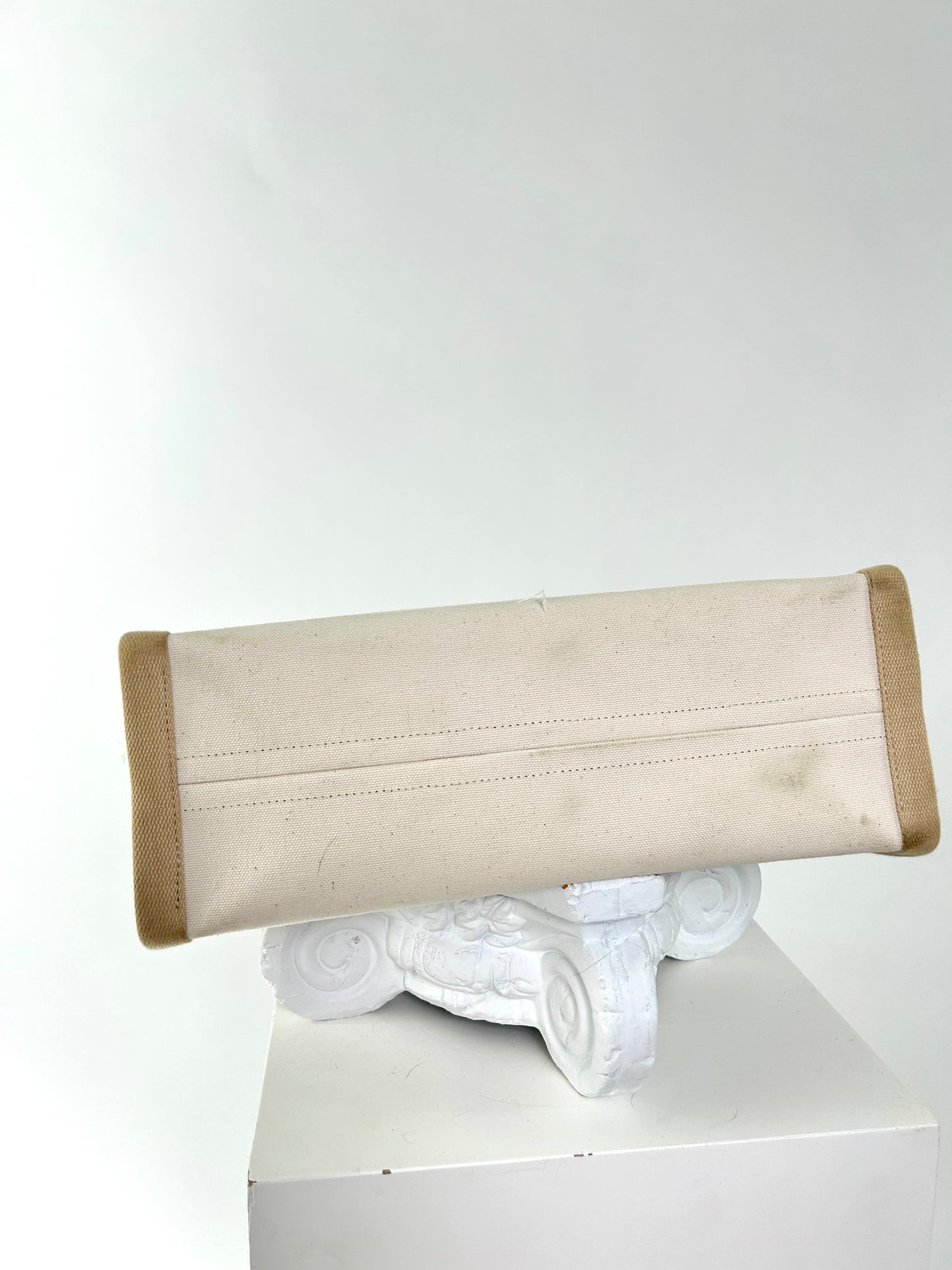 Christian Louboutin White Canvas Handbag