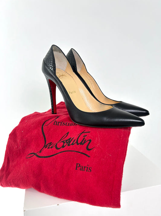 Christian Louboutin Black Leather Heels