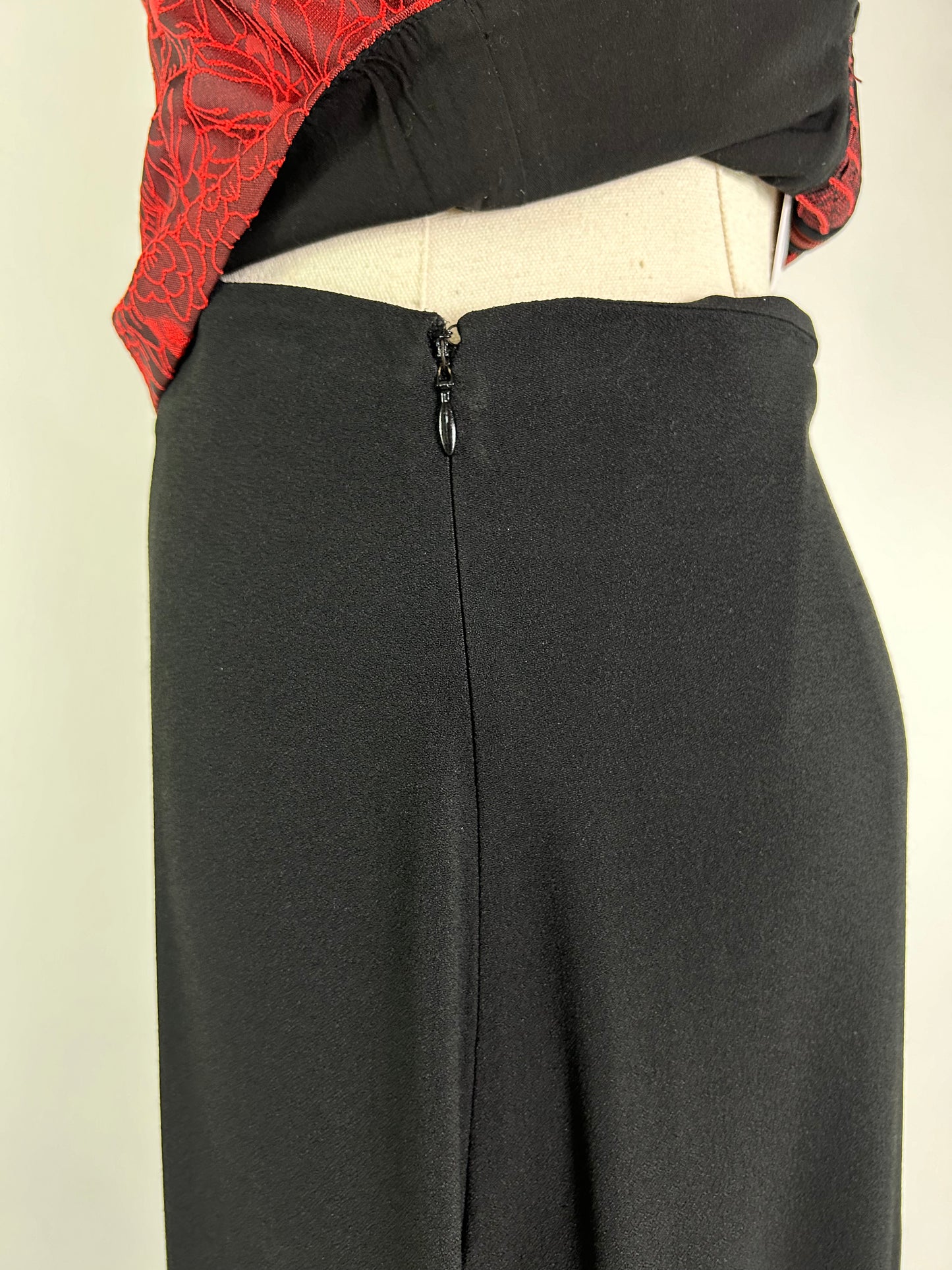 Vintage Prada Crepe Midi Skirt with Slit