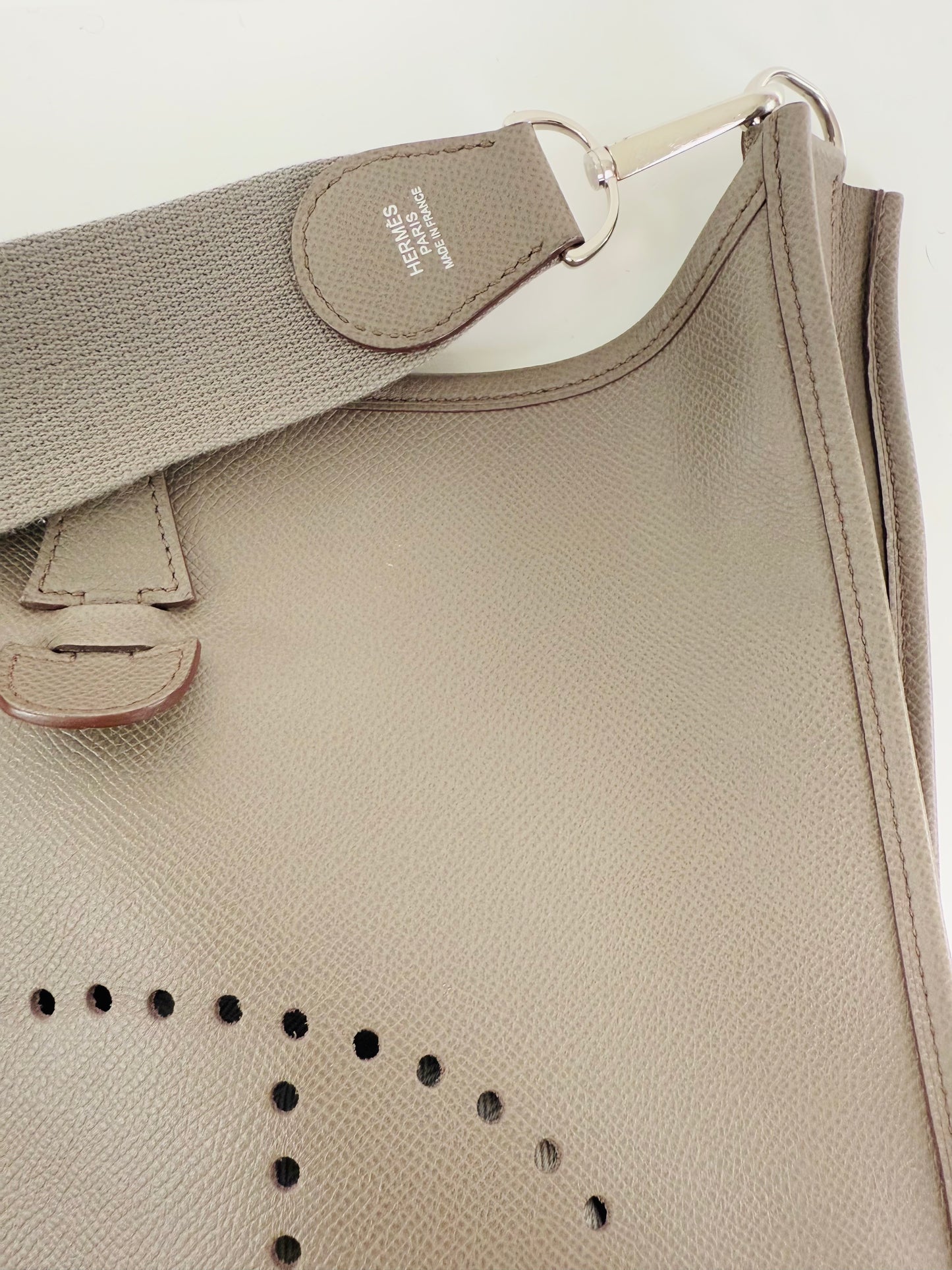 Hermes Evelyne PM Crossbody Gray