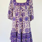 Vintage Kamona Kull Purple Printed Dress