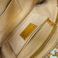 Prada Madras Woven Clutch Gold/White