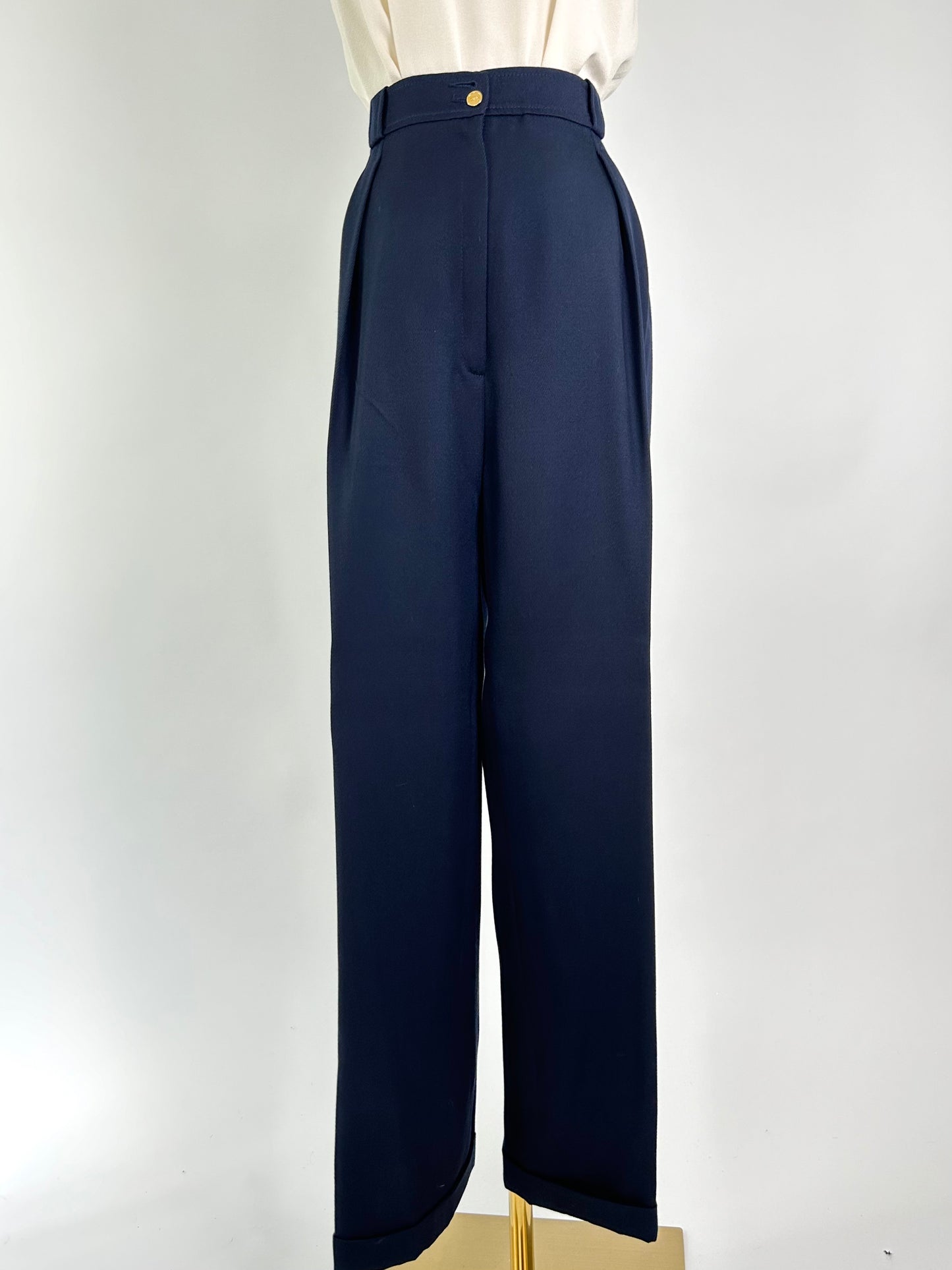 Vintage Chanel Navy Trouser