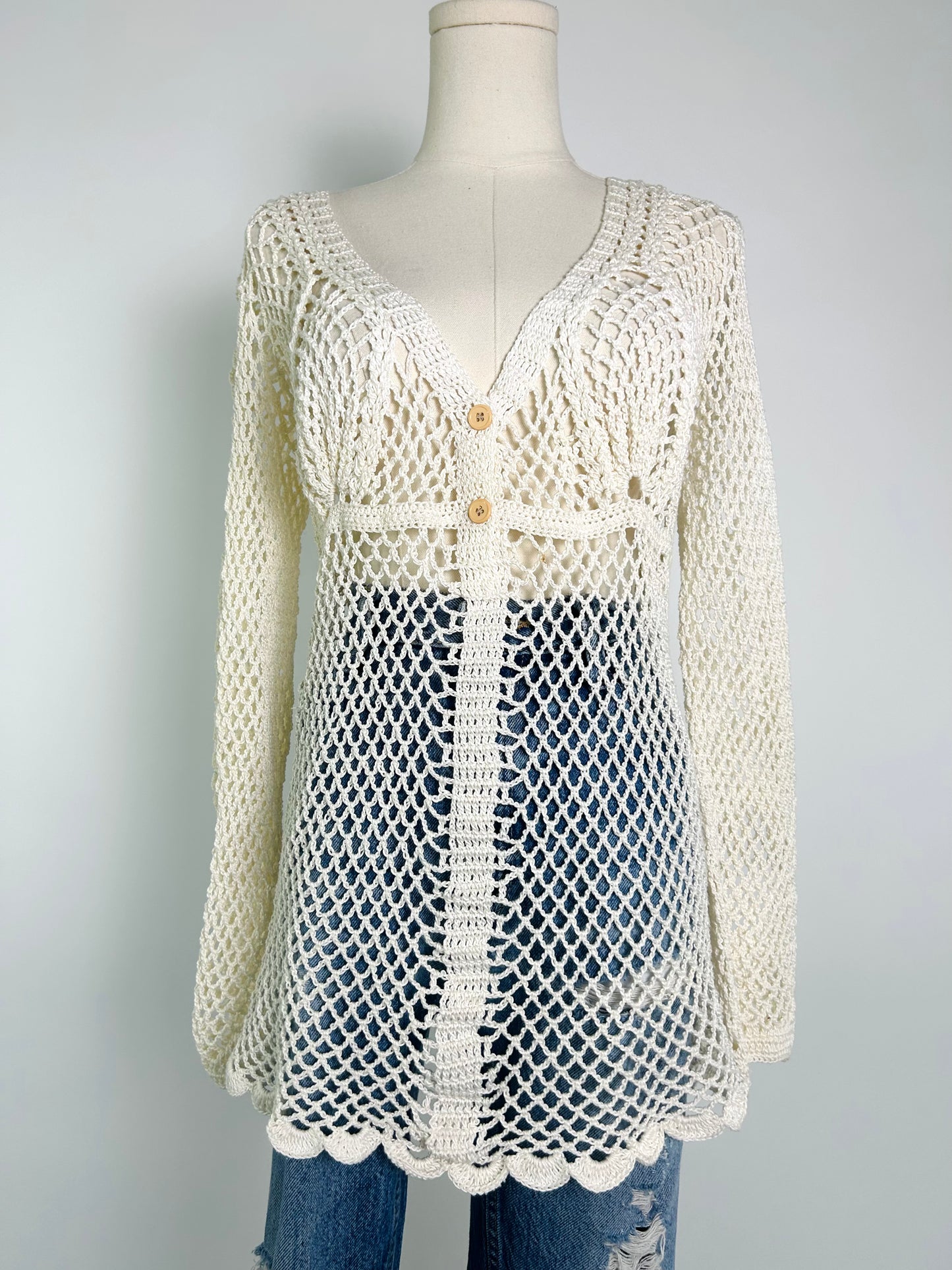 Vintage Crochet 70s Top