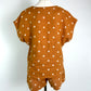 Trovata Rust and White Dots Top