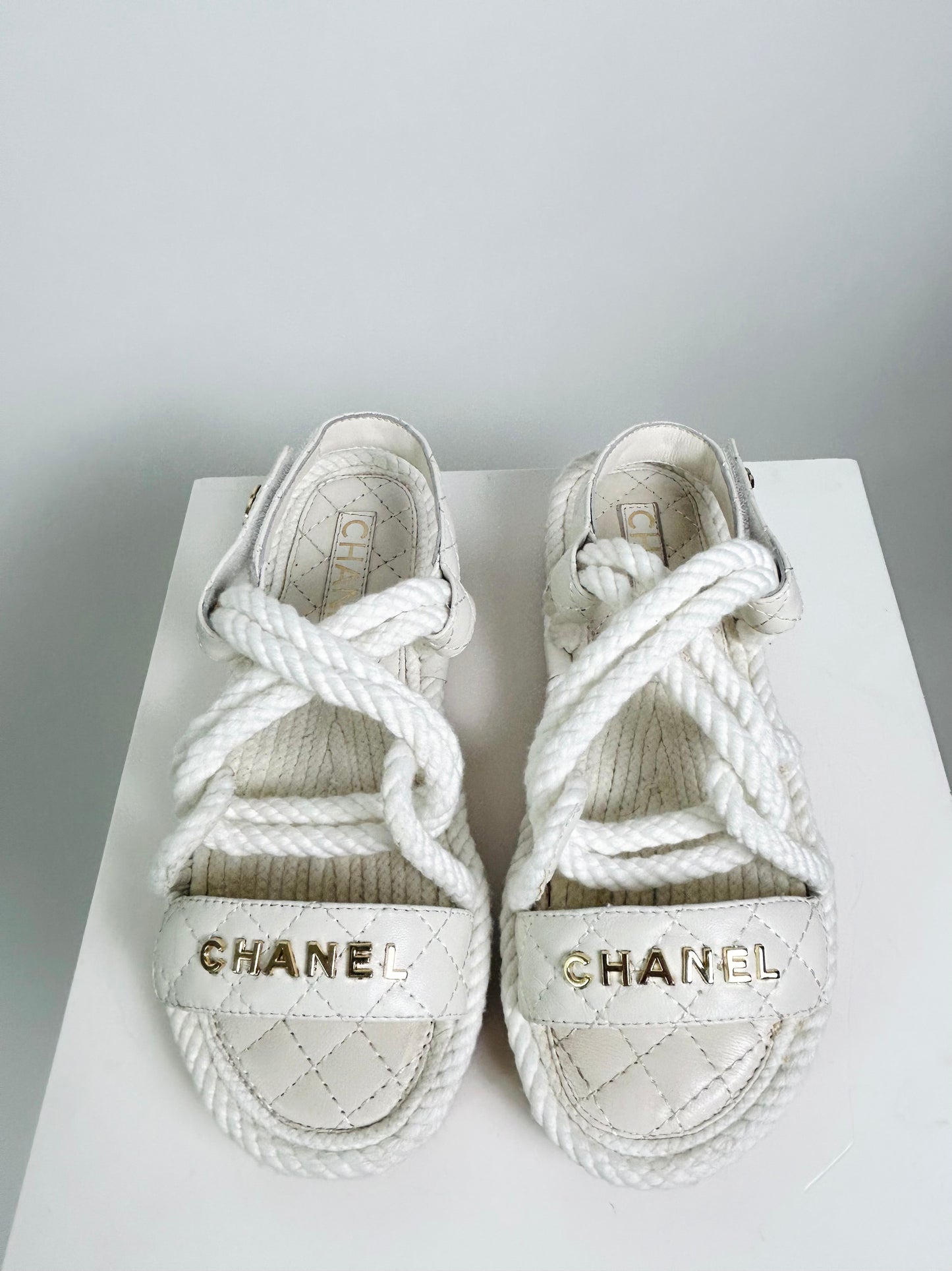 Chanel Leather Rope Sandals