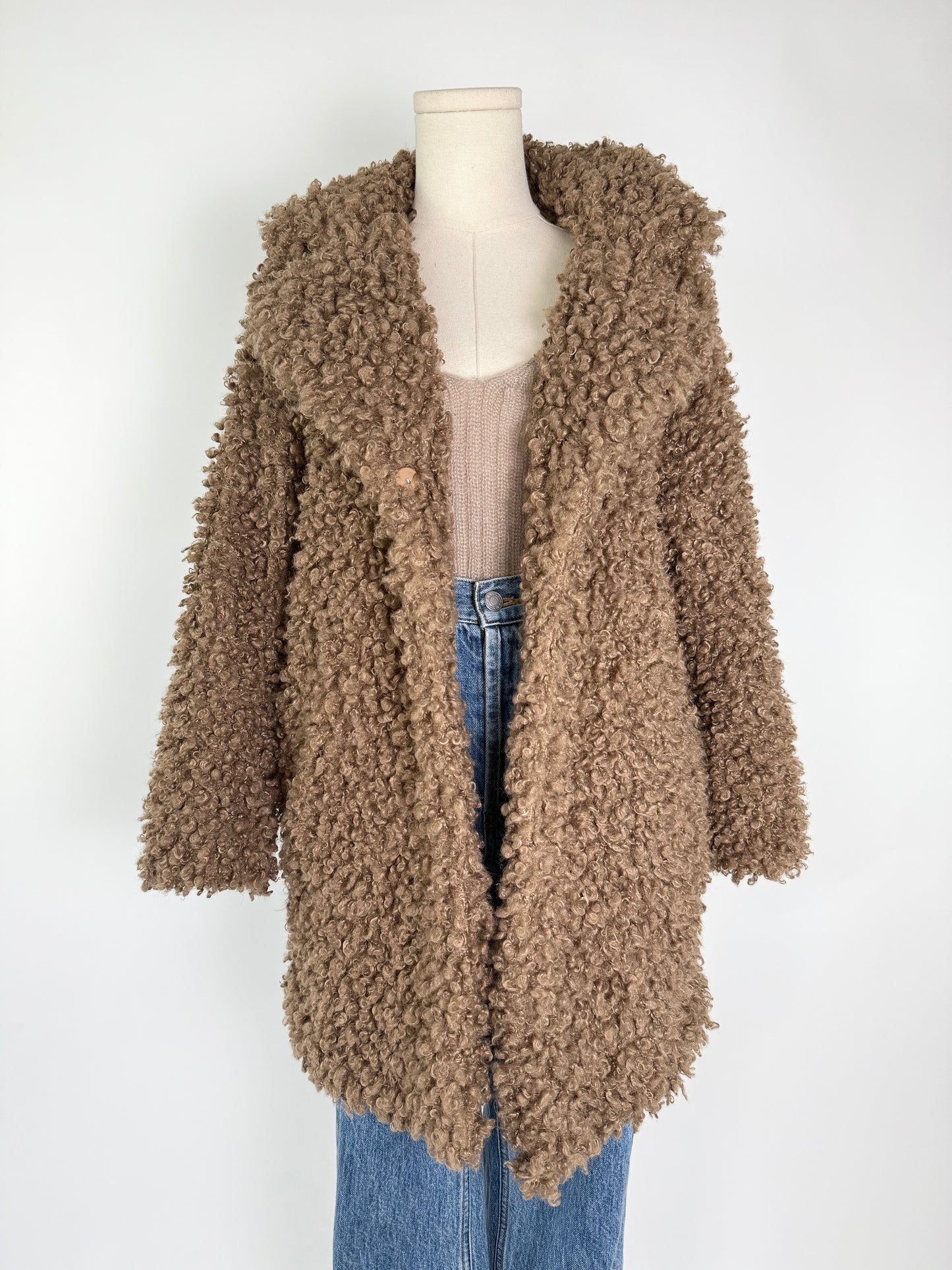 For The Republic Faux Fur Taupe Coat