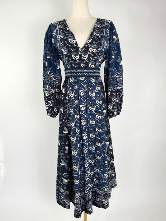 Ulla Johnson Iona Blue White Floral Dress