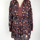 Ulla Johnson Navy Rust Floral Dress