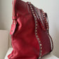 Valentino Garavani Rockstar Leather Shoulder Bag Red