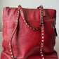 Valentino Garavani Rockstar Leather Shoulder Bag Red