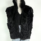 Vintage Black Bomber With Detachable Fur Vest