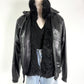 Vintage Black Bomber With Detachable Fur Vest