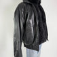 Vintage Black Bomber With Detachable Fur Vest