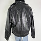 Vintage Black Bomber With Detachable Fur Vest