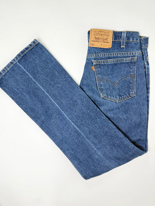 Vintage 70's Orange Tab Perfect Crease Medium Wash Denim