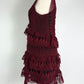 Self Portrait Teardrop Maroon Lace Dress