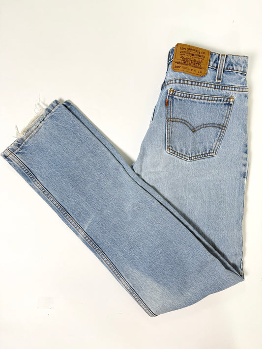 Vintage Levis Orange Tab Light Wash Long Denim 28"