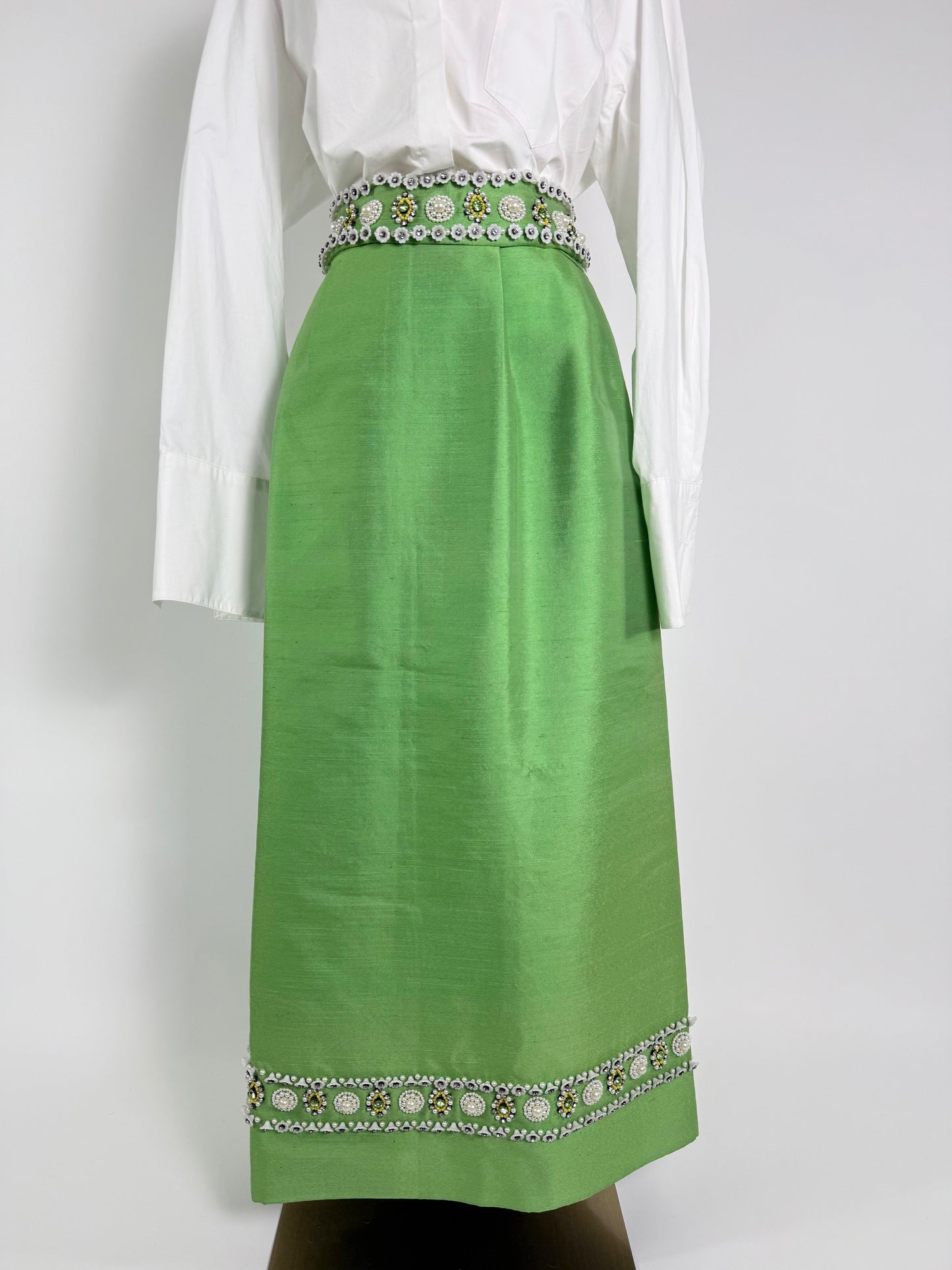 Vintage Silk Beaded Skirt