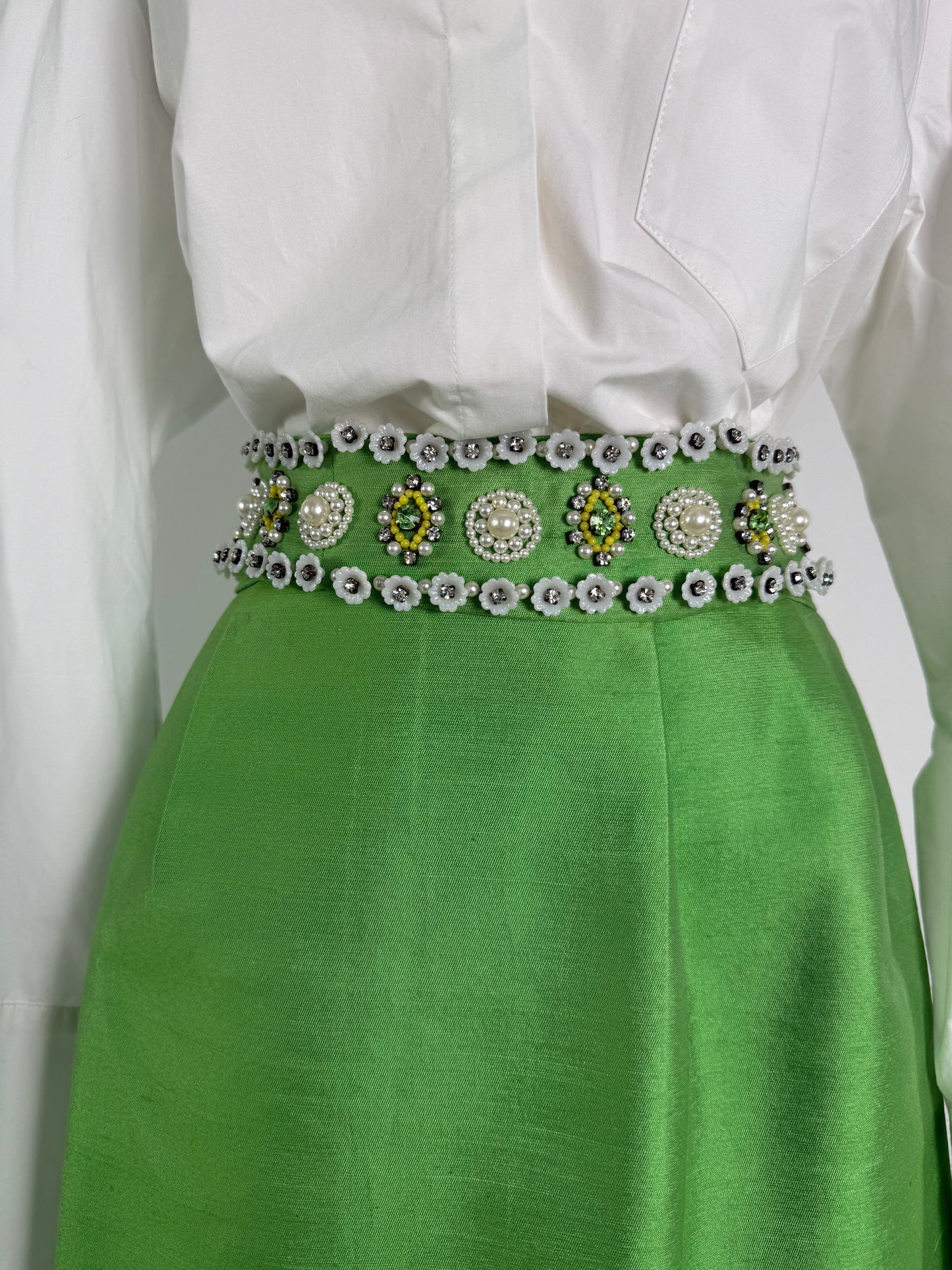 Vintage Silk Beaded Skirt
