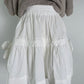 VRG GRL White Ruffle Bow Mini Skirt