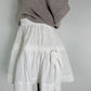 VRG GRL White Ruffle Bow Mini Skirt